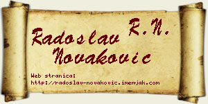 Radoslav Novaković vizit kartica